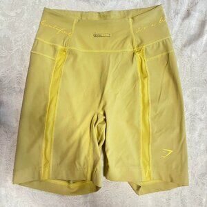gymshark s whitney simmons yellow shorts